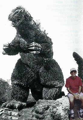 Ray and his new friend. 
	Image of Godzilla courtesy of www.godzilla.com.